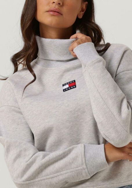 Graue TOMMY JEANS Rollkragenpullover HEAVYWEIGHT KNITS COL - large