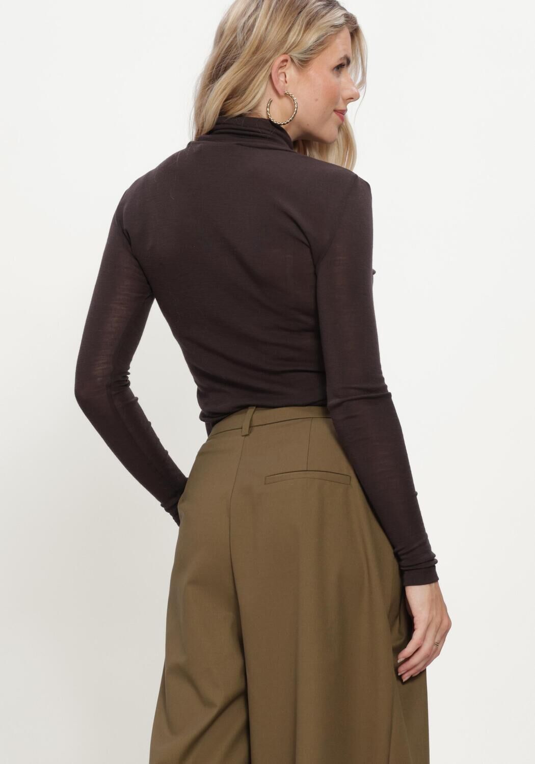 Braune GESTUZ Rollkragenpullover GZNINIA WOOL ROLLNECK - large