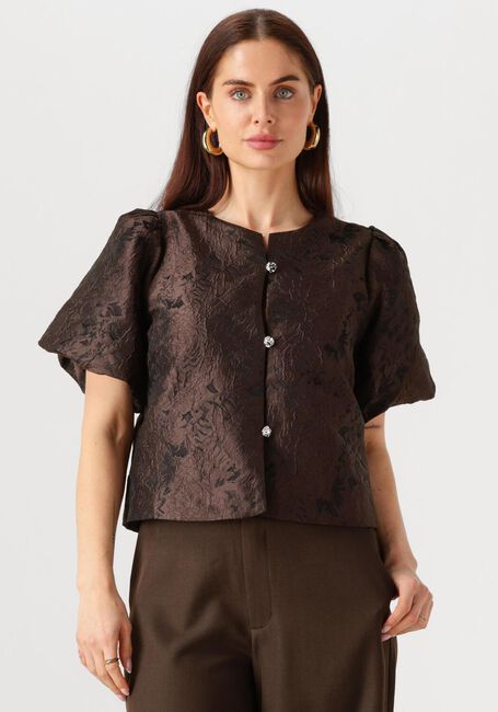 Braune NEO NOIR Blusen AISA BROCADE BLOUSE - large