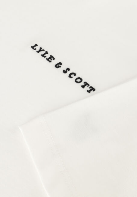 Weiße LYLE & SCOTT T-shirt SCRIPT EMBROIDERED T-SHIRT - large