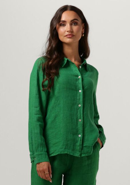 Grüne BY-BAR Bluse IRENE LINEN LS BLOUSE - large