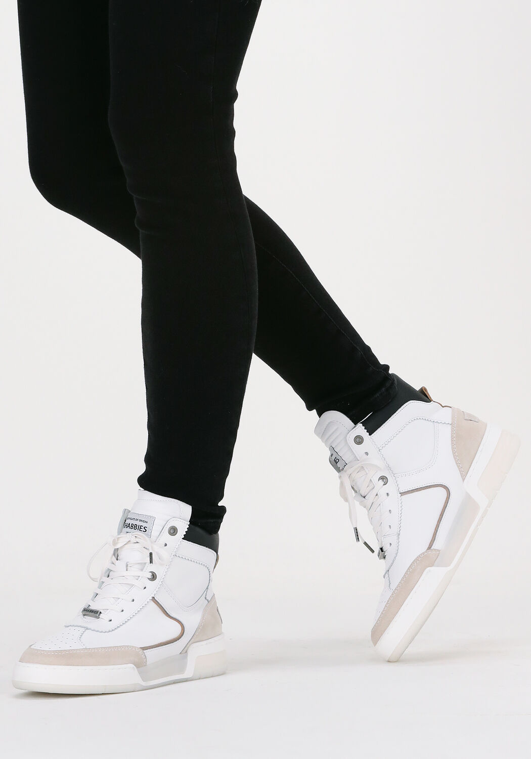 Beige SHABBIES Sneaker High 102020072 - large