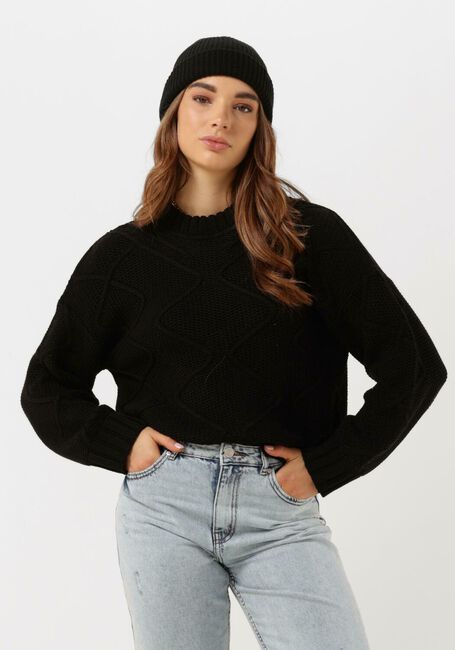 Schwarze OBJECT Pullover HARVEY L/S KNIT - large