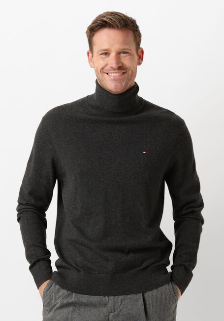 Dunkelgrau TOMMY HILFIGER Rollkragenpullover PIMA ORG CTN CASHMERE ROLL NECK - large