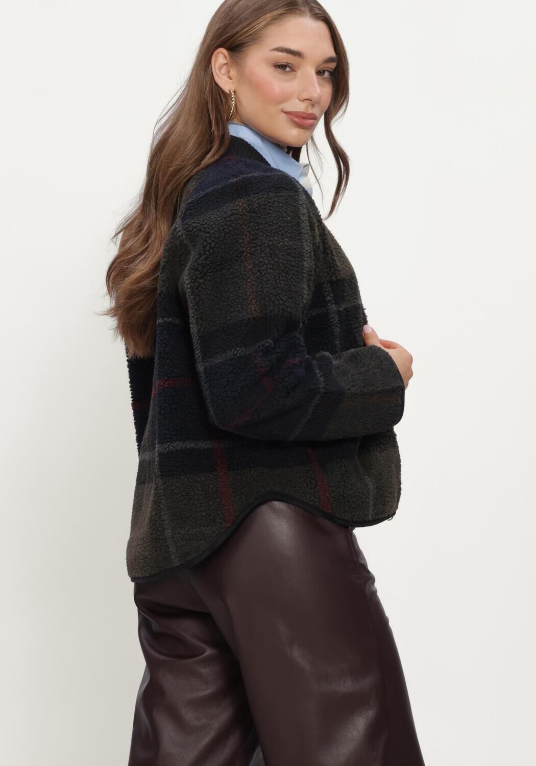 Mehrfarbige/Bunte BARBOUR Pullover & Cardigans TARTAN BARBOUR KIRKLEES FLEECE - large