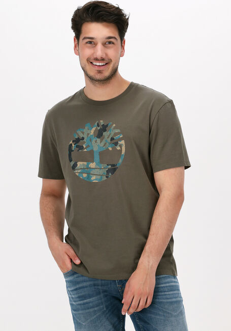 Grüne TIMBERLAND T-shirt SS TREE LOGO SEASONAL CAMO TEE - large
