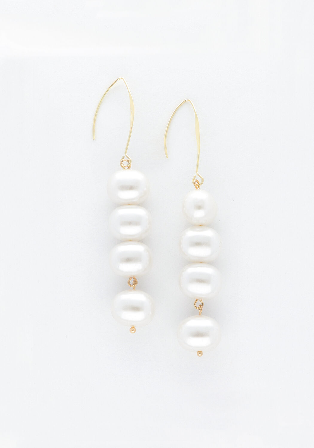 Goldfarbig NOTRE-V Ohrringe EARRING PEARLS