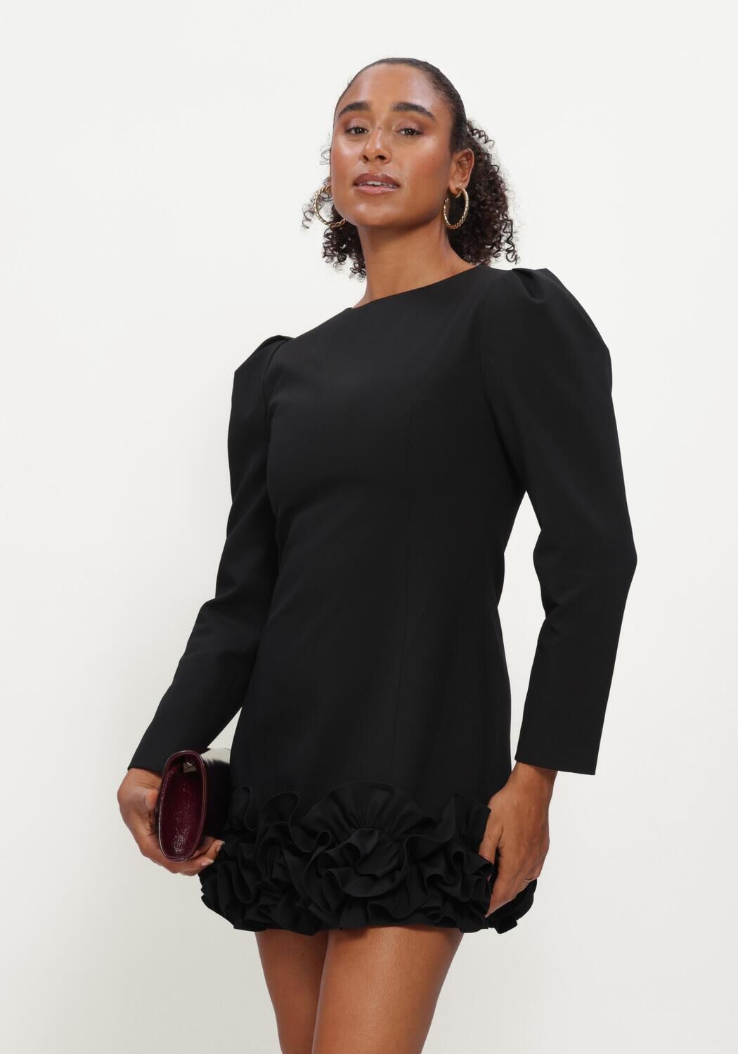 Schwarze NOTRE-V Minikleid NV-ISORIA - large