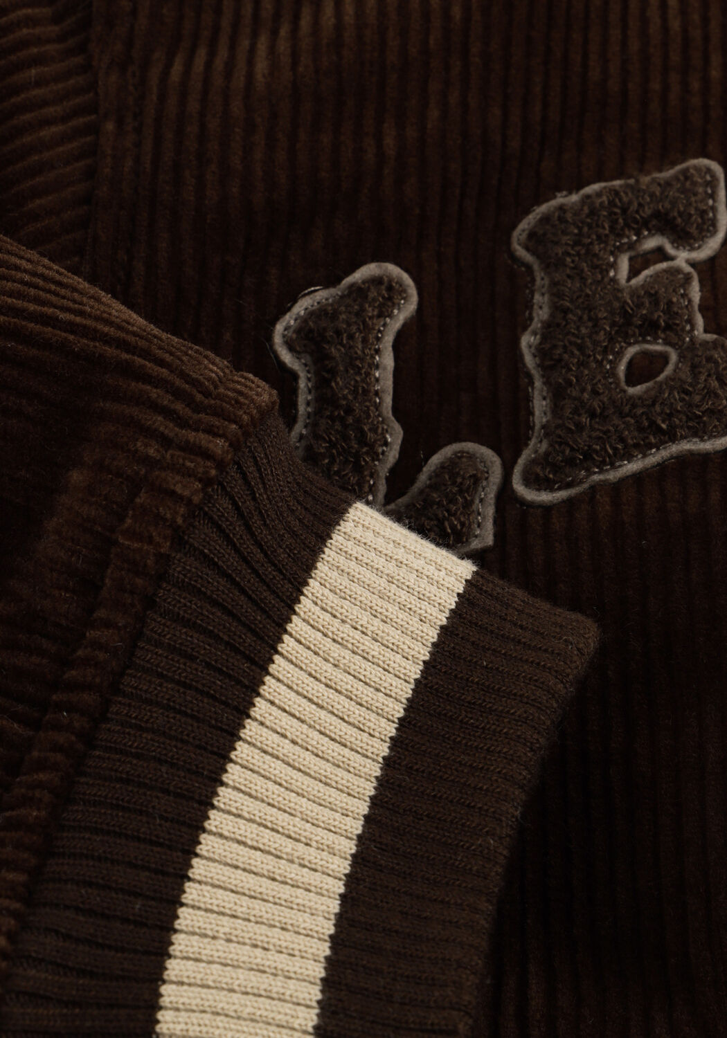 Braune LES DEUX Jack CORDUROY VERSITY JACKET - large