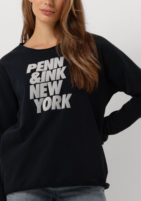 Dunkelblau PENN & INK Pullover 513 SWEATER PRINT - large