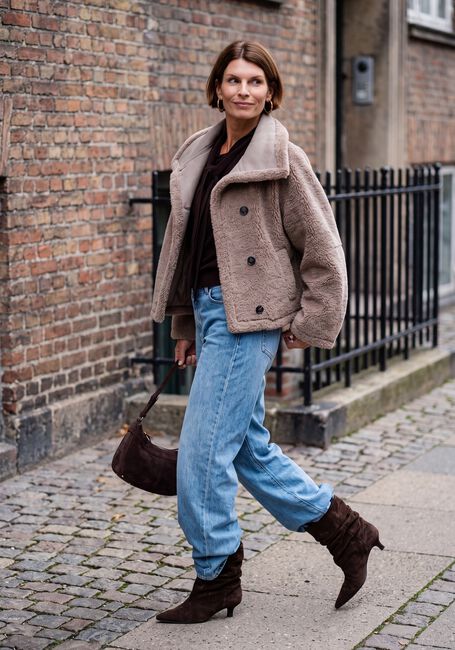 Taupe BEAUMONT Teddy-Jacke SHAYE JACKET - large