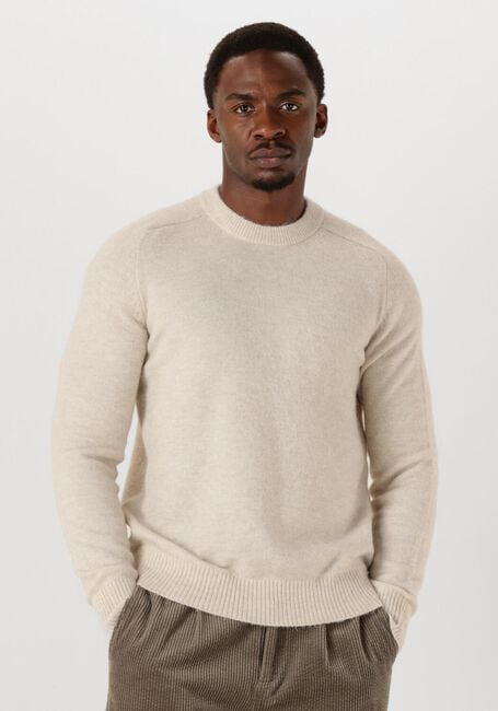 Beige SELECTED MEN Pullover SLHRAI LS KNIT CREW NECK NOOS - large