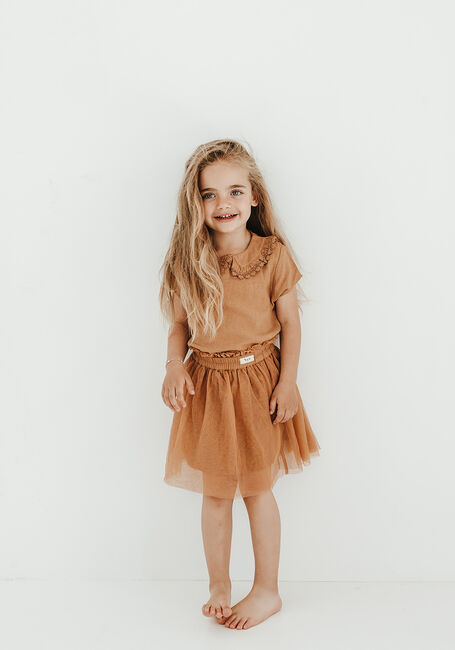 Camelfarbene BAJE STUDIO Minirock TULE SKIRT - large