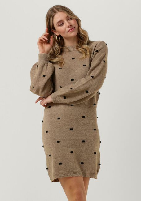 Beige OBJECT Minikleid JEVE NONSIA L/S DRESS AOP - large