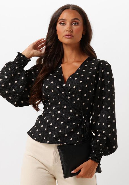 Schwarze NEO NOIR Blusen MERRY RETRO DOT BLOUSE - large
