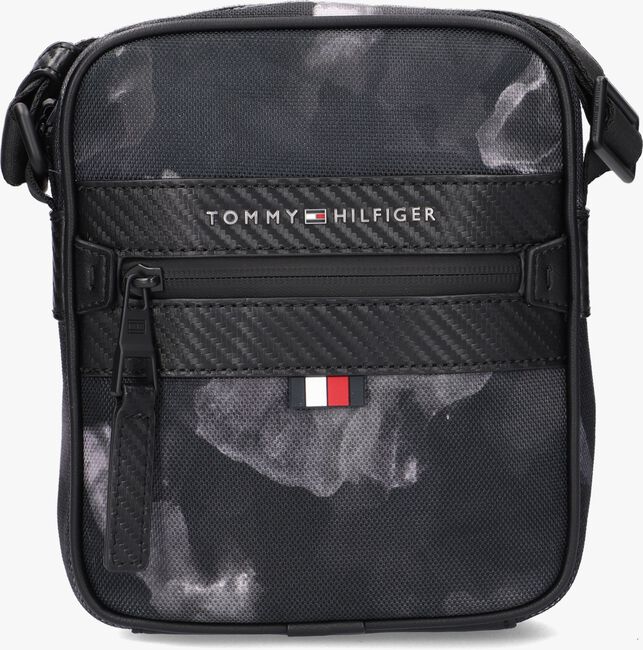Schwarze TOMMY HILFIGER Reportertasche ELEVATED CAMO MIN REPORTER - large
