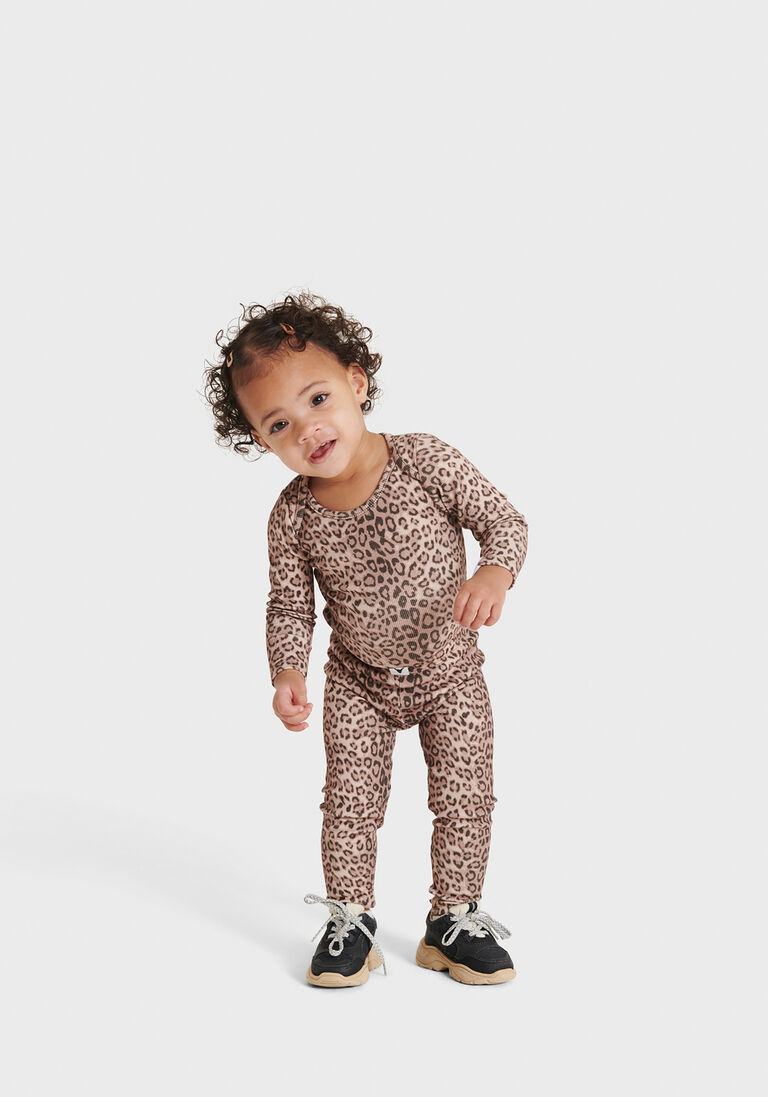 braune alix mini legging baby knitted animal rib legging