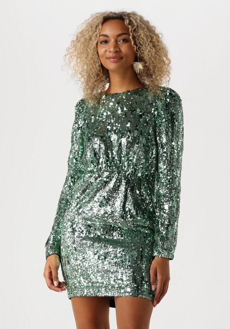 Grüne SELECTED FEMME Minikleid SLFARI-COLYN LS SHORT SEQUINS - large