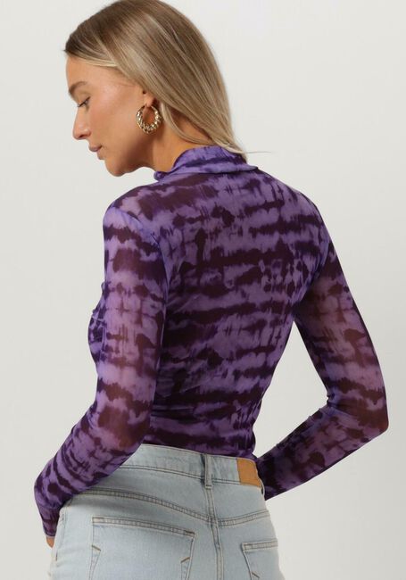 Lila COLOURFUL REBEL Tops & T-shirts NEYO TIE DYE MESH TURTLENECK TOP - large