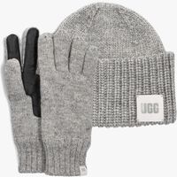 Graue UGG Handschuhe KNIT BEANIE AND GLOVE SET - medium