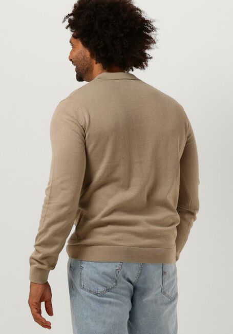 Sand SELECTED HOMME Pullover SLHREG-DAN KNIT LS POLO O - large