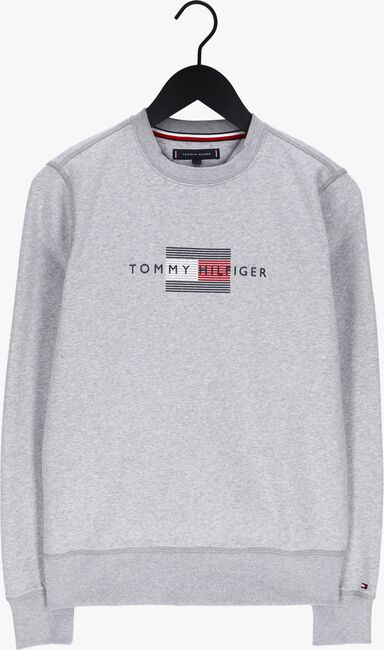 Hellgrau TOMMY HILFIGER Sweatshirt LINES HILFIGER CREWNECK - large
