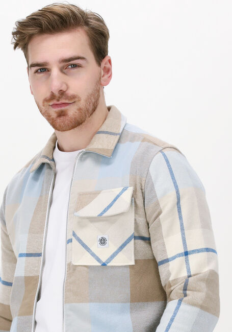 Blaue KULTIVATE Overshirt ST CHECKERZ - large