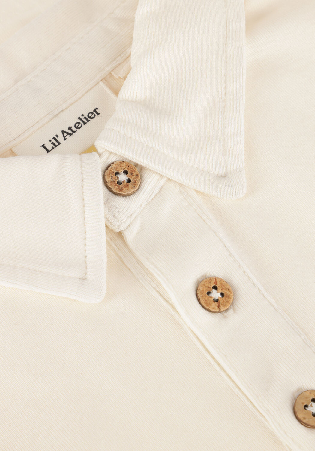 Ecru LIL' ATELIER Polo-Shirt NMMFUNDO LS SLIM TOP LIL - large