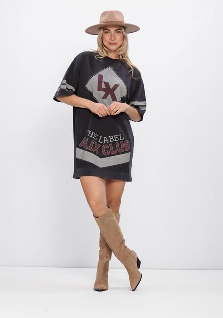 Graue ALIX THE LABEL T-shirt LADIES KNITTED SPORTY T-SHIRT DRESS - large