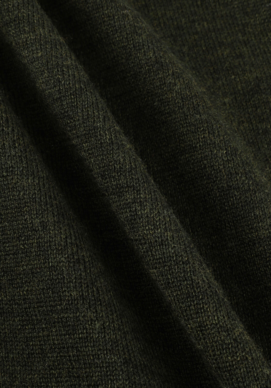 Olive CALVIN KLEIN Sweatshirt SUPERIOR WOOL CREW NECK SWEATER - large