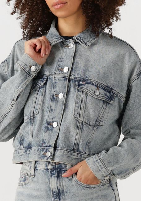Blaue TOMMY JEANS Jeansjacke OVSZ CROP TRUCKER JACKET BI6012 - large
