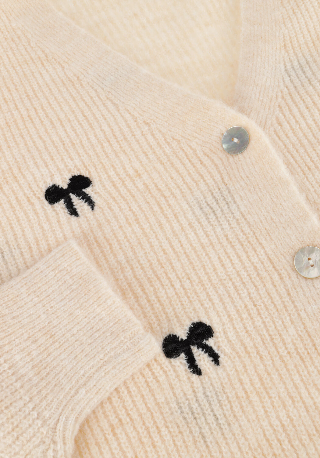 Sand Y.A.S. Strickjacke YASBOW LS EMBROIDED KNIT CARDIGAN - large