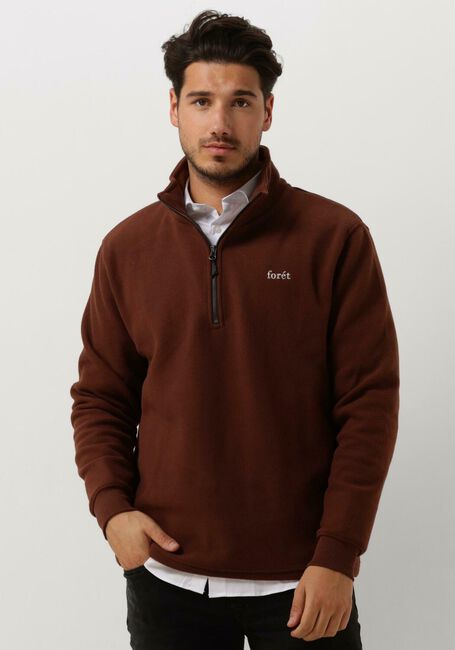 Braune FORÉT Pullover MOTION HALF ZIP - large