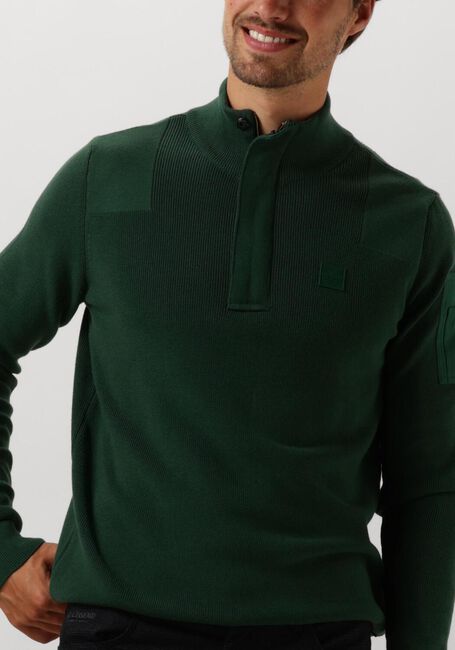 Grüne PME LEGEND Pullover HALF ZIP COLLAR COTTON KNIT - large