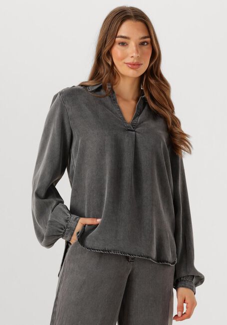Dunkelgrau SIMPLE Blusen WV-TENCEL-TWILL-25-3 - large