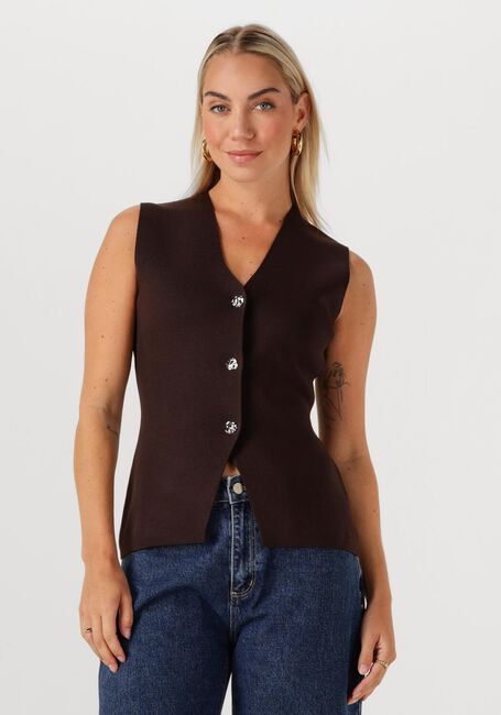 Braune NEO NOIR Gilet SWAY SMOOTH KNIT WAISTCOAT - large