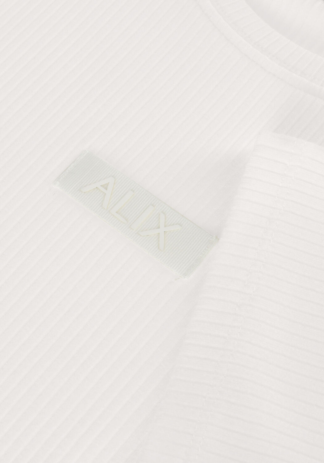 Wei&szlig;e ALIX THE LABEL T-shirt LADIES KNITTED FITTED RIB T-SHIRT - large