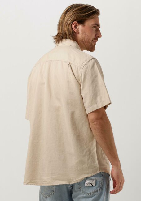 Beige CALVIN KLEIN Casual-Oberhemd LINEN SS SHIRT - large