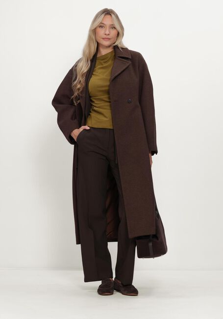 Braune SELECTED WOMEN M&auml;ntel SLWVALERIE WOOL BLEND COAT - large