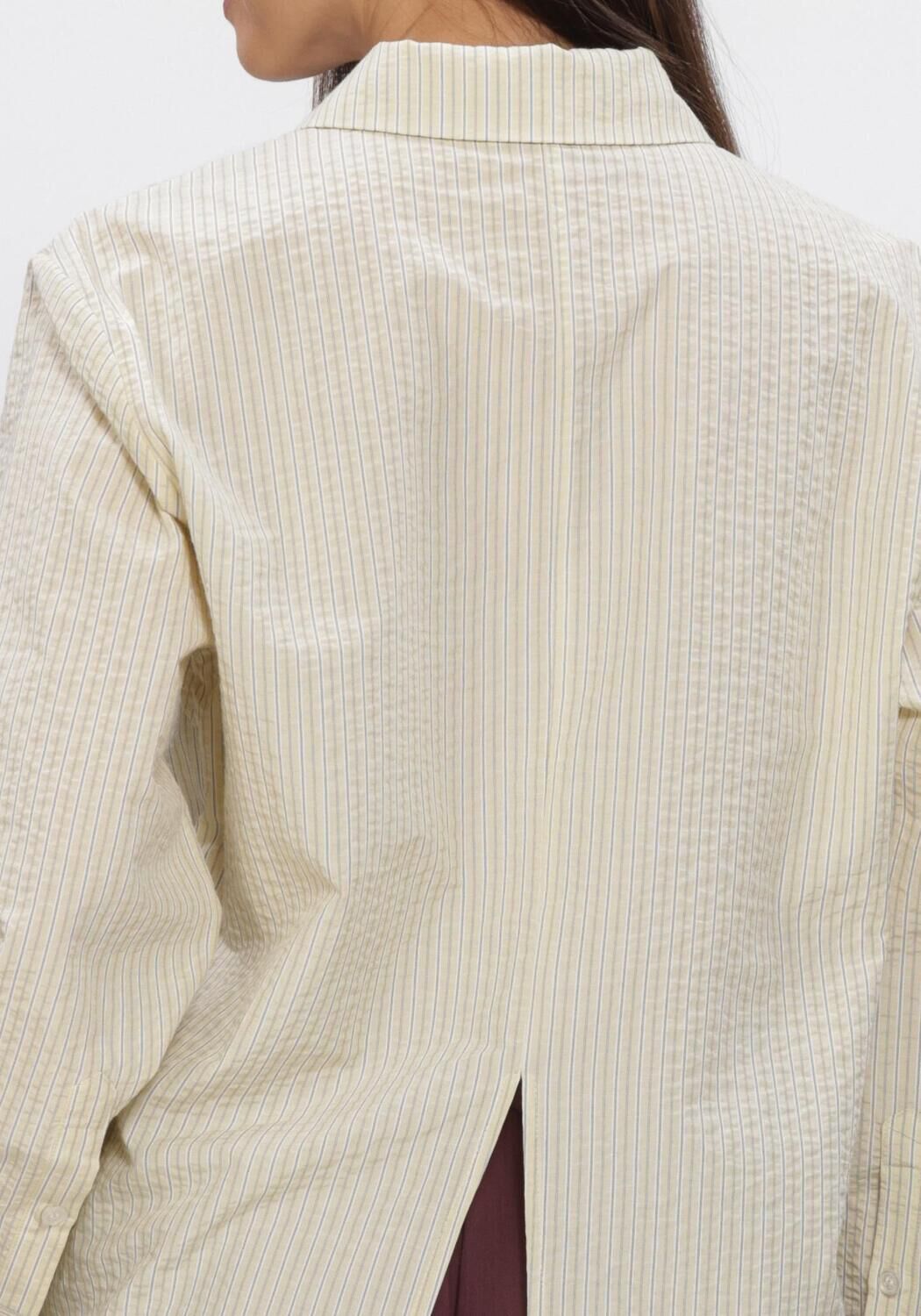 Gelbe MODSTR&Ouml;M Blusen VIGGEMD STRIPE SHIRT - large