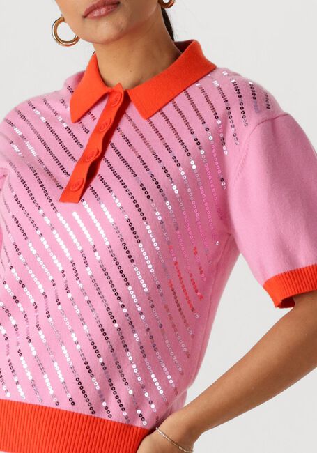 Rosane POM AMSTERDAM Tops & T-shirts TOP POLO SEQUINS CHEERING PINK - large