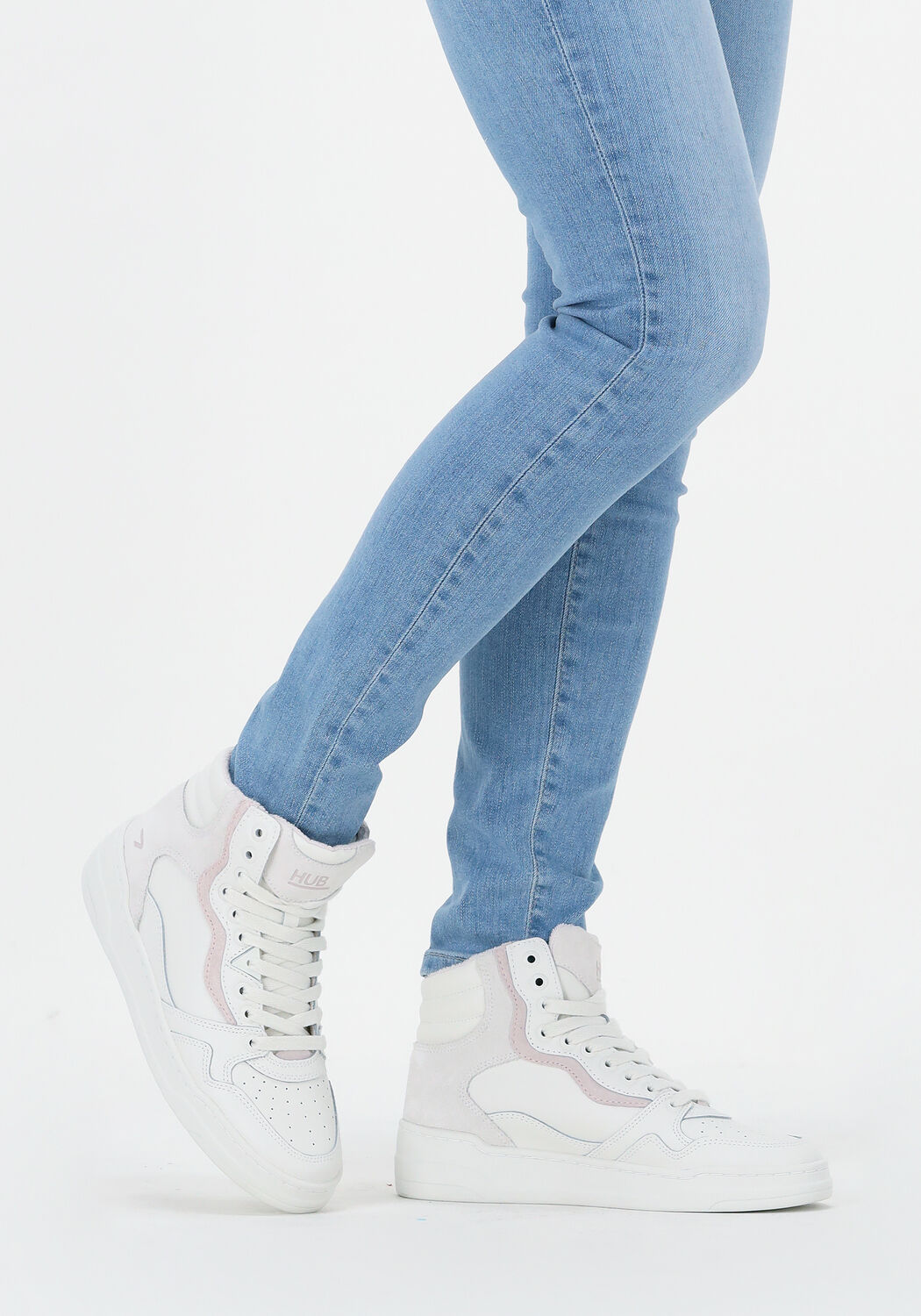 Wei&szlig;e HUB Sneaker High GRIP - large