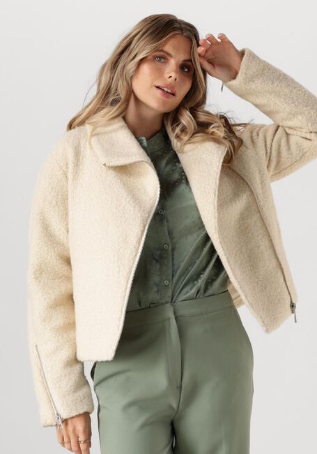 Creme ANOTHER LABEL Teddy-Jacke JULIET BIKER JACKET - large