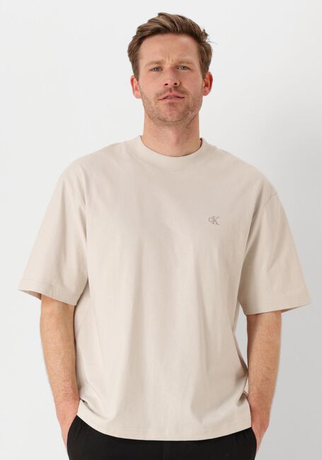 Sand CALVIN KLEIN T-shirt HEAVY RELAXED TEE - large