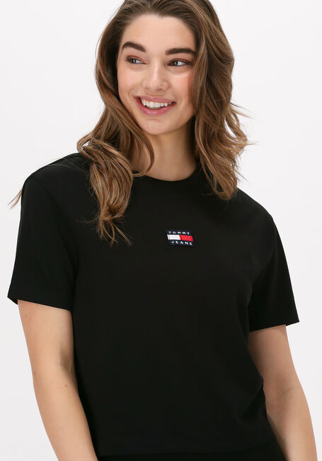Schwarze TOMMY JEANS T-shirt TJW TOMMY CENTER BADGE TEE - large
