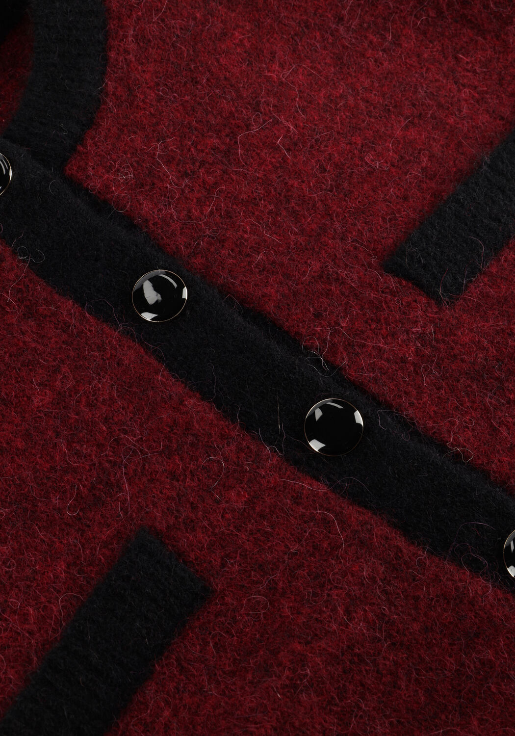 Rote GESTUZ Strickjacke GZALPHA LS CONTRAST CARDIGAN - large