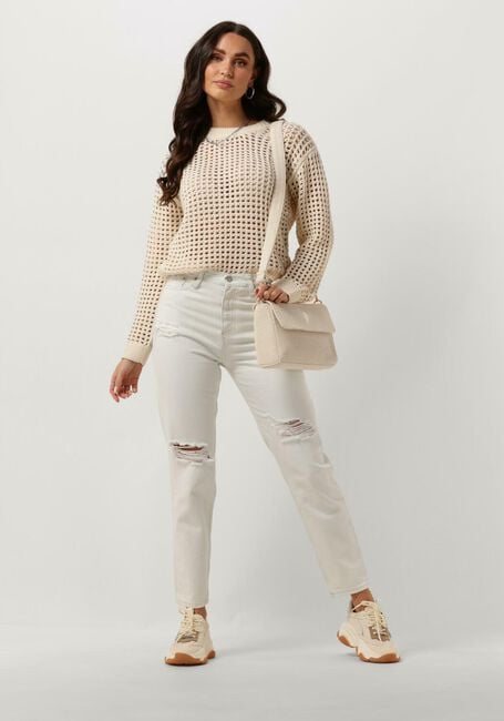 Sand OBJECT Pullover OBJCHARLIE L/S KNIT PULLOVER - large