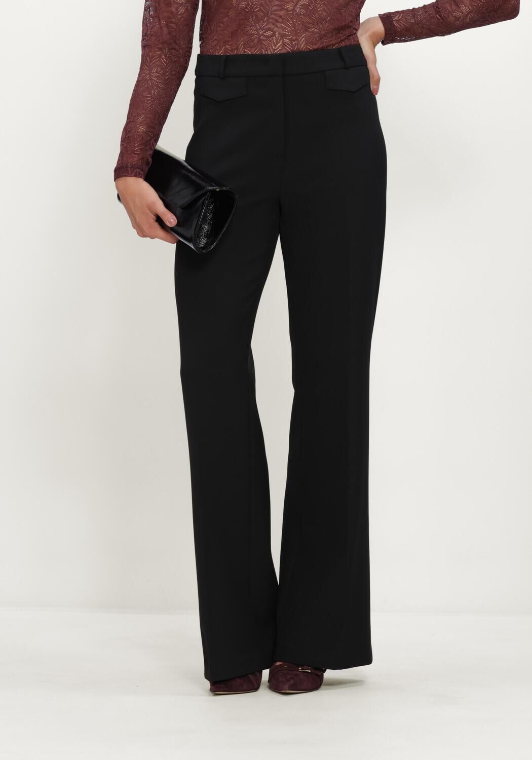 Schwarze CAMBIO Hosen FAMOUS WOOL SUBSTITUTE DOUBLE - large