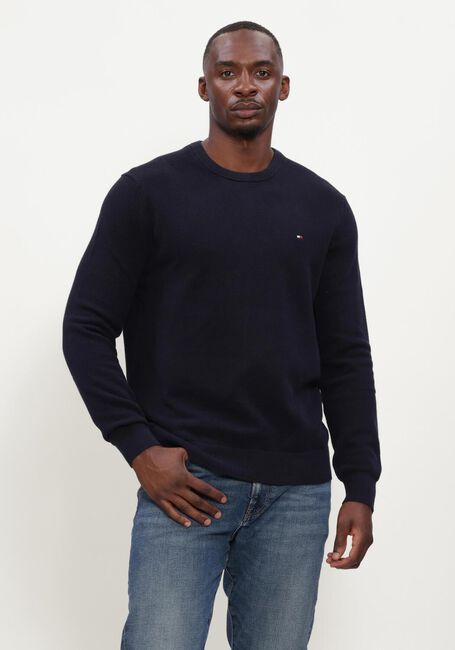 Dunkelblau TOMMY HILFIGER Pullover ESSENTIAL STRUCTURE CREW NECK - large