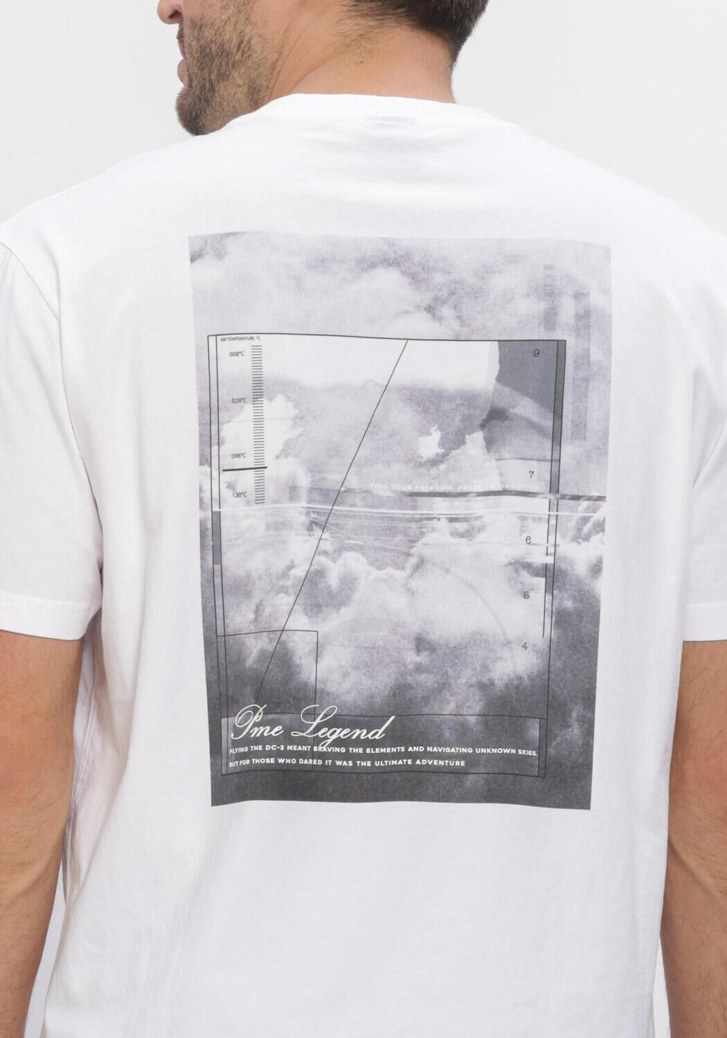 Wei&szlig;e PME LEGEND T-shirt SHORT SLEEVE R-NECK JERSEY DIGITAL COMFORT - large